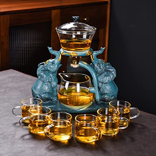RORA semi-automatic drip tea set with infuser for quick, flavorful brews.
