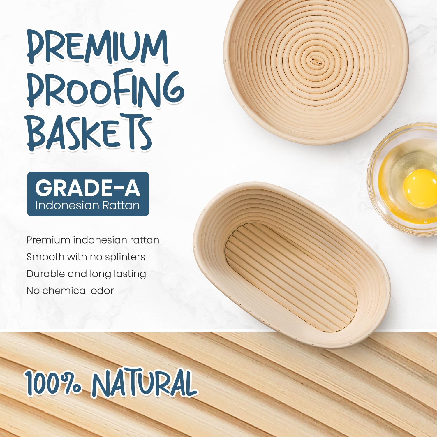 rorecay oval banneton 10-inch basket for varied loaf shapes
