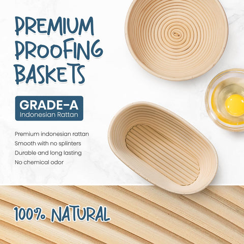 rorecay oval banneton 10-inch basket for varied loaf shapes