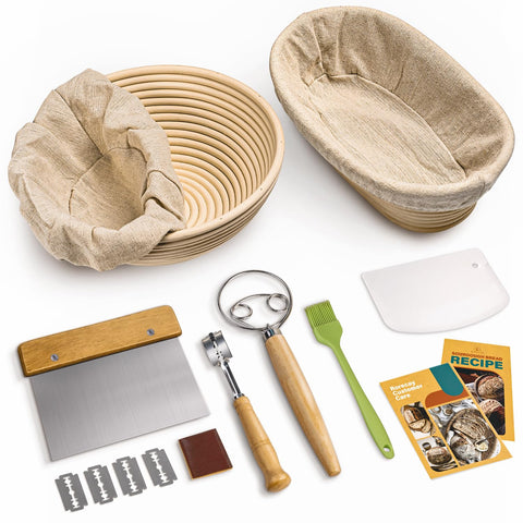RORECAY round bread banneton for proofing with easy dough release
