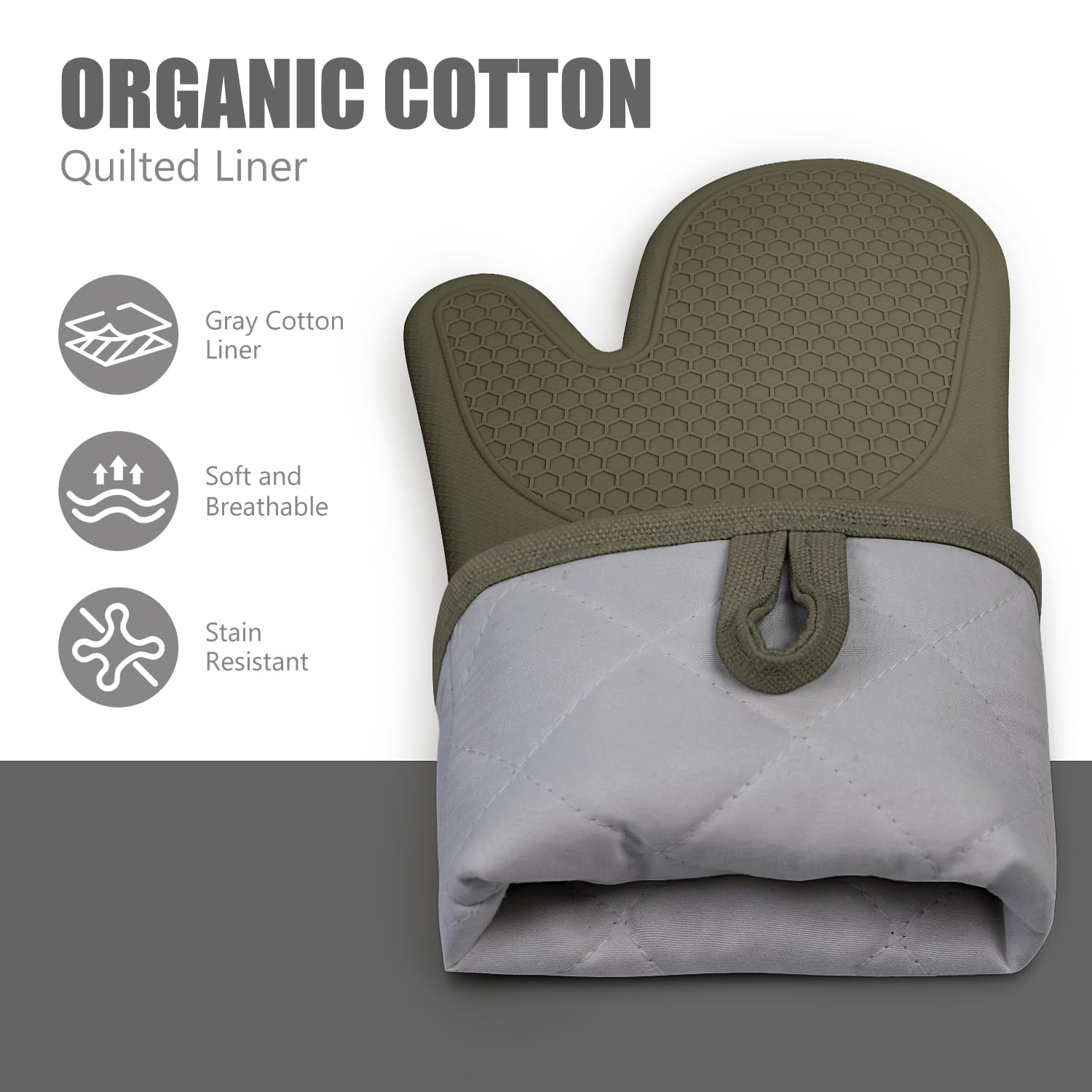 Rorecay cotton quilt liner adds comfortable control during handling