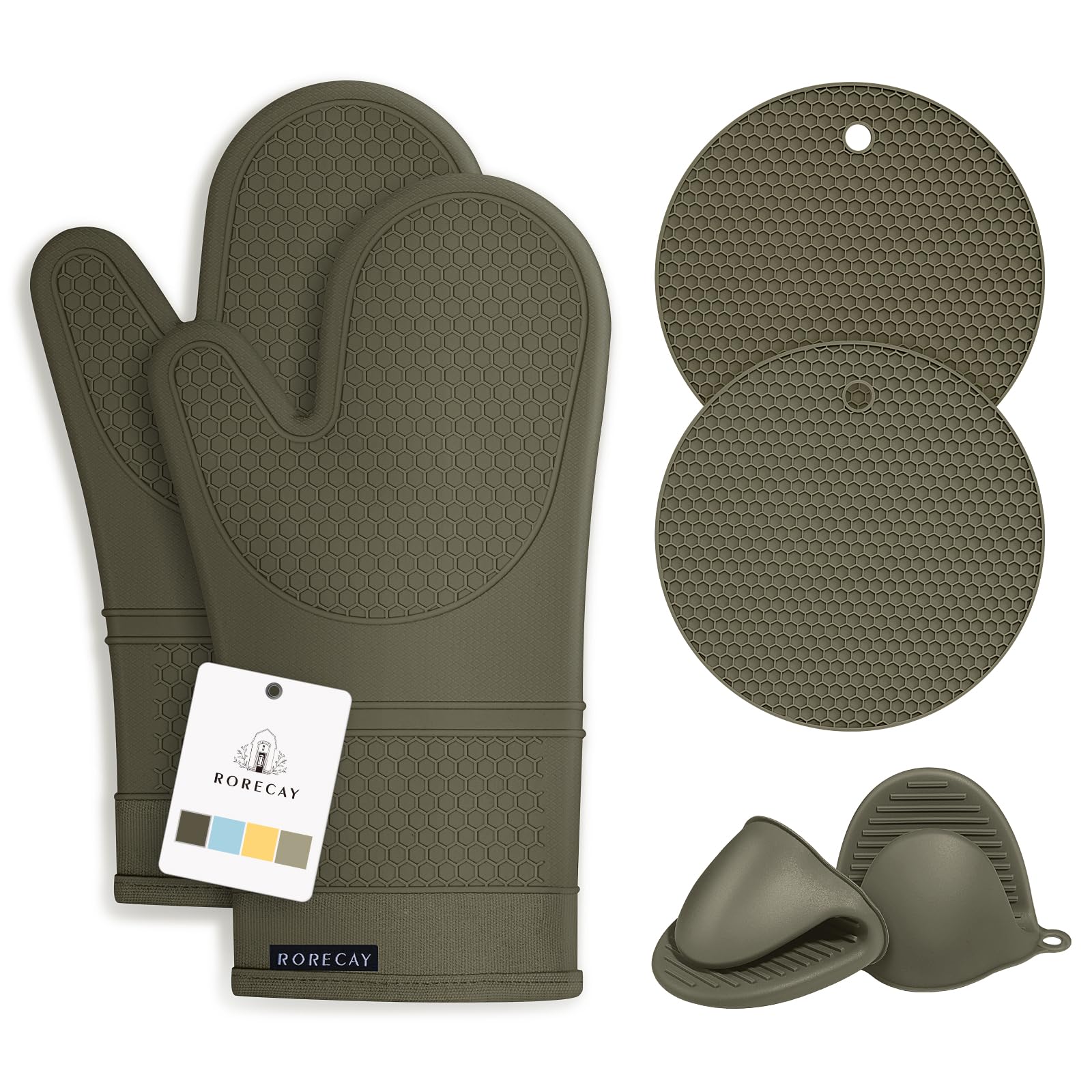 Rorecay Forest Night oven mitts provide heat protection for stovetop tasks