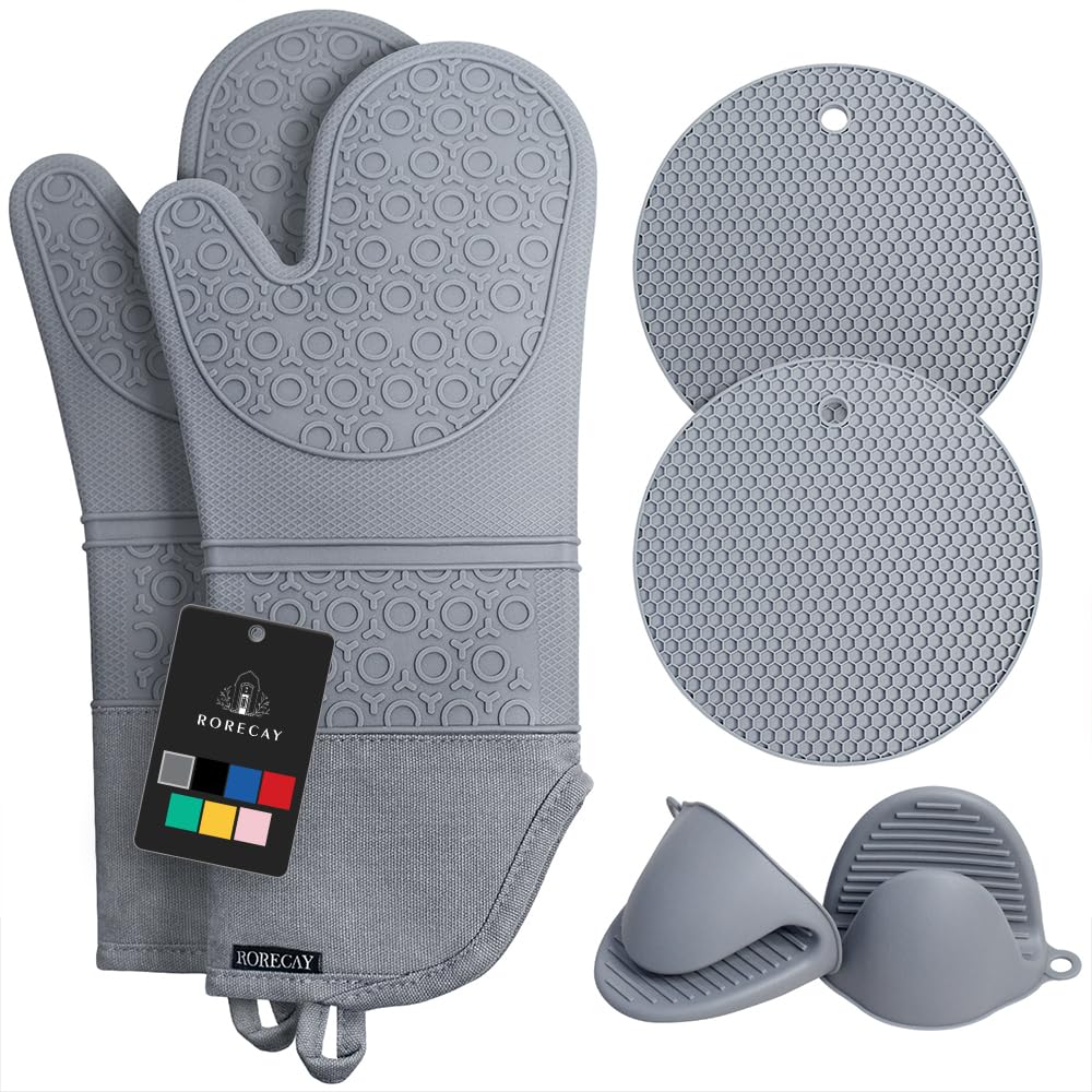Rorecay oven mitts with 15-inch length for full forearm protection