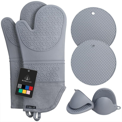 Rorecay oven mitts with 15-inch length for full forearm protection