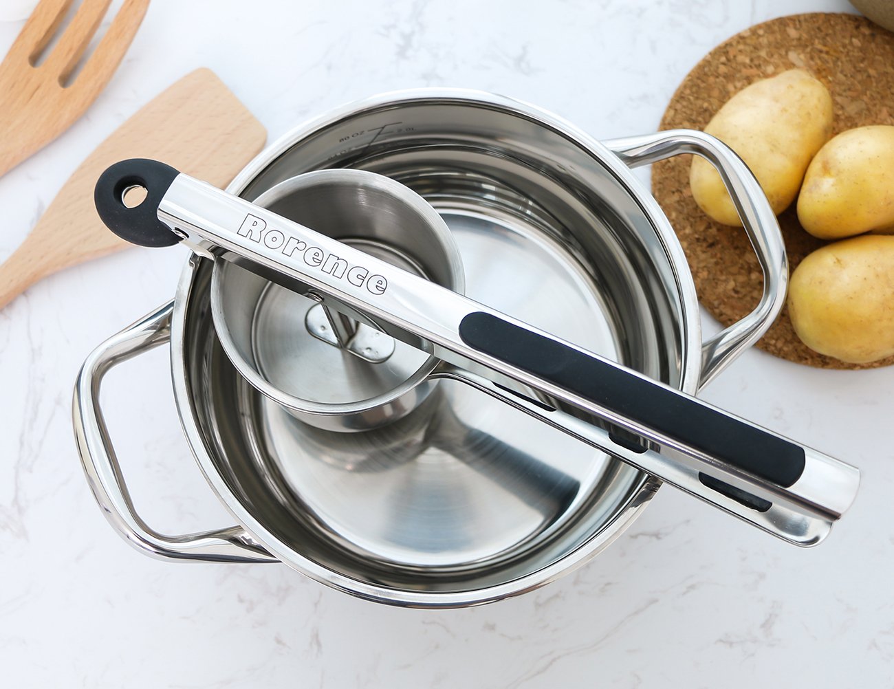 Rorence fine-disc for ultra-smooth mashed potatoes and delicate purées.