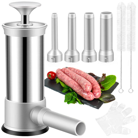 ROSROSE sausage stuffer with four tubes for versatile home sausage making