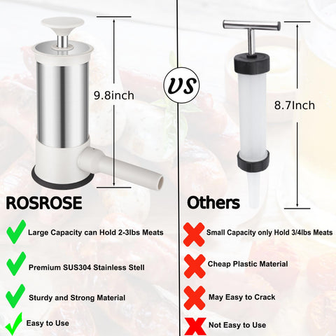ROSROSE vertical design eases sausage filling during use
