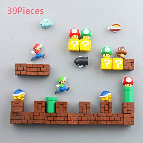 Rosefinch 3D Mario magnets add colorful notes and photos to a whiteboard or fridge
