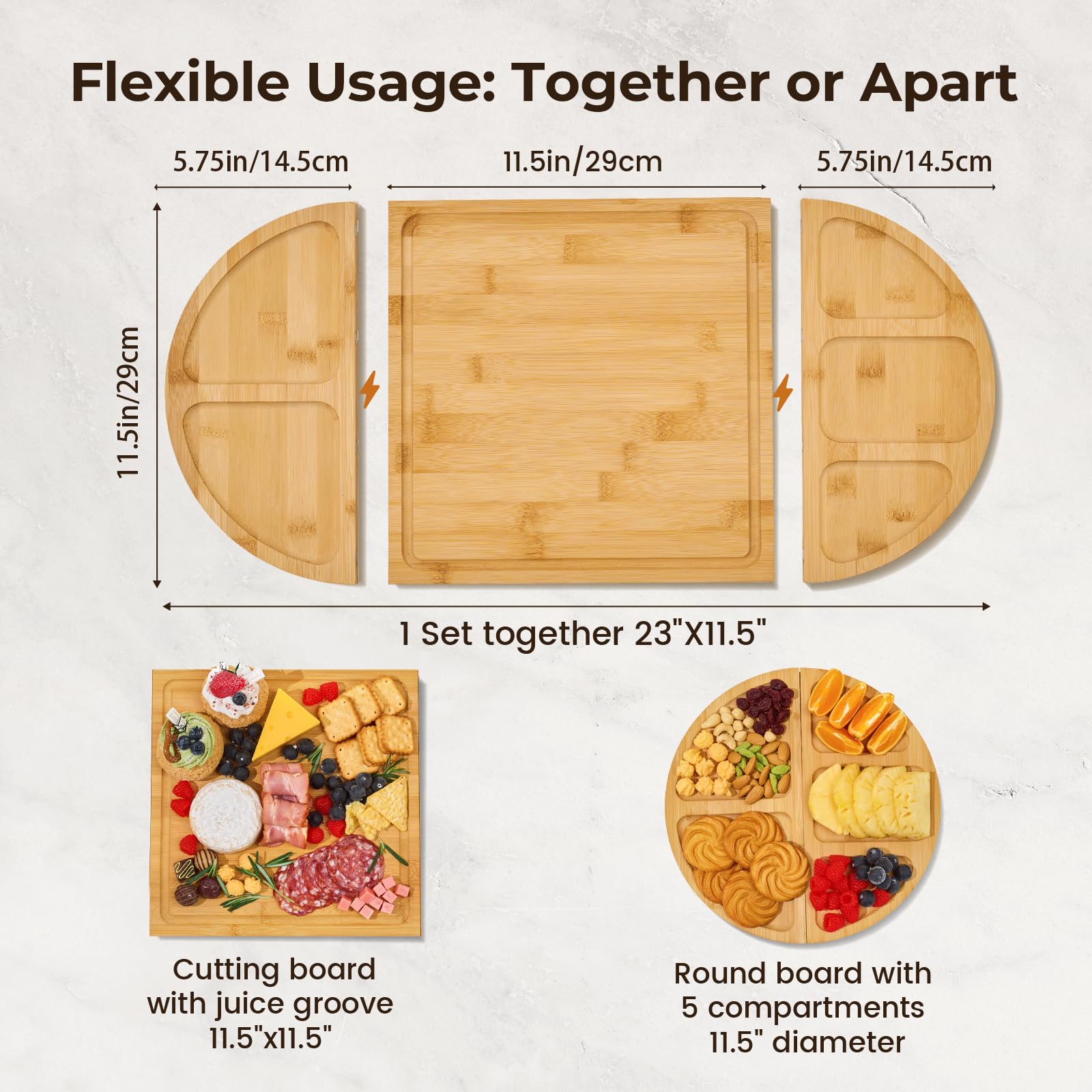 RosiRoli lightweight bamboo set with side handles for easy transport.