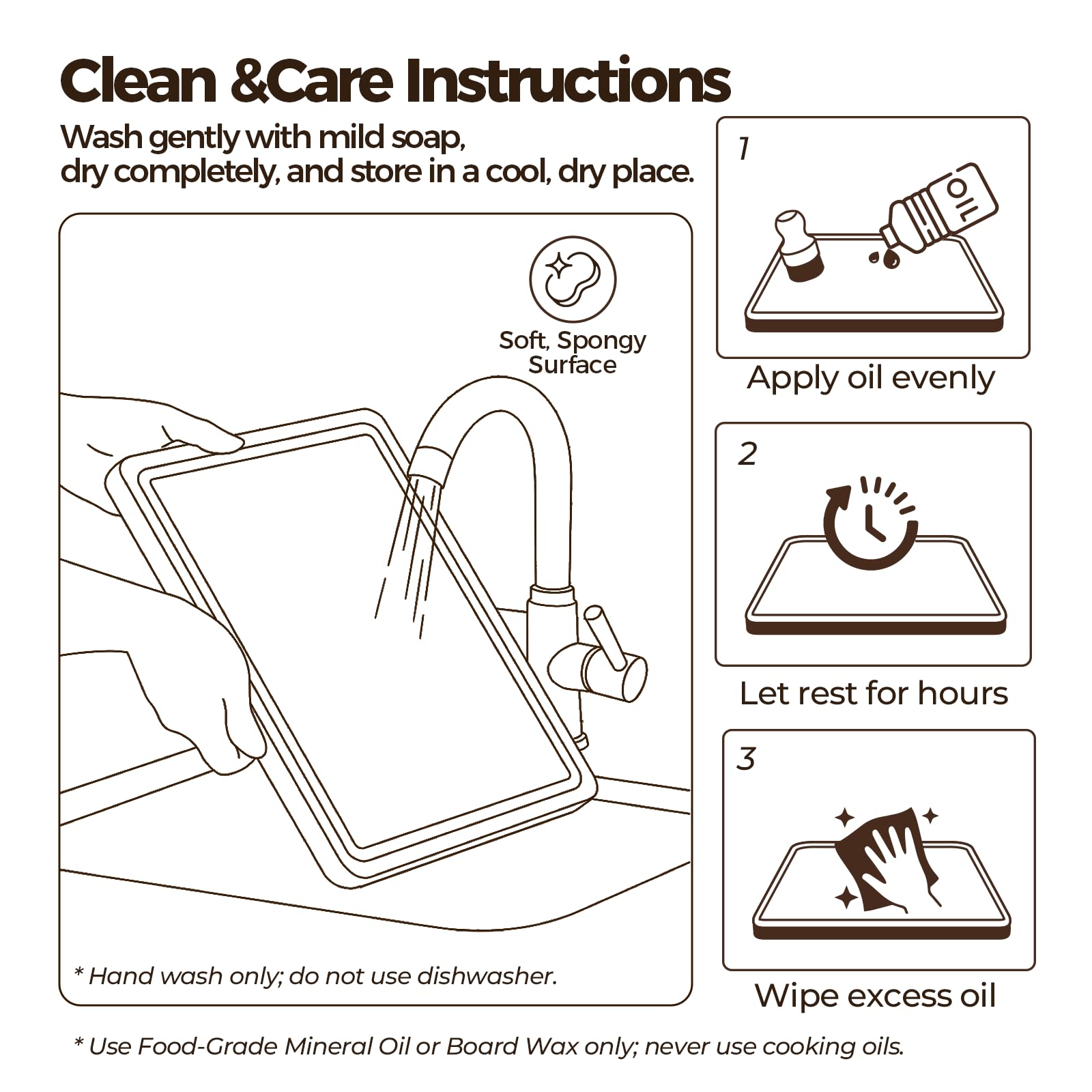 RosiRoli silicone feet protect countertops and prevent sliding during prep