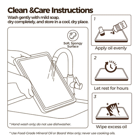 RosiRoli silicone feet protect countertops and prevent sliding during prep