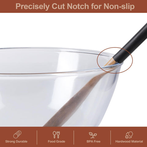 ROSOS wooden spoon with smooth grip for comfortable, extended cooking