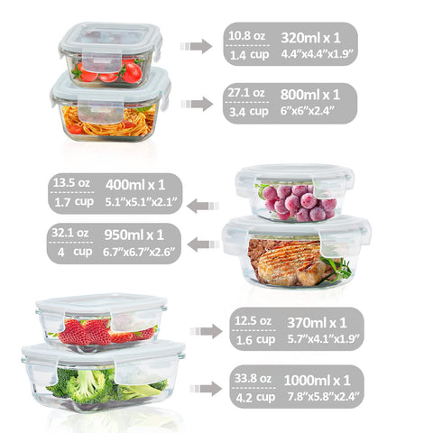ROSOS glass rectangle container 1000ml ideal for family meals and leftovers.