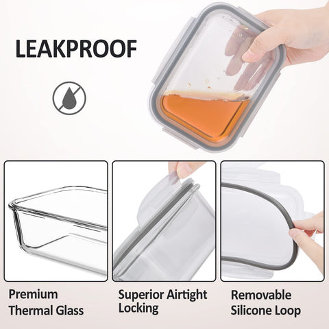 ROSOS glass square container 320ml keeps snacks organized and odor-free.