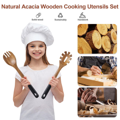ROSOS wooden utensils easy-clean design supports quick kitchen maintenance