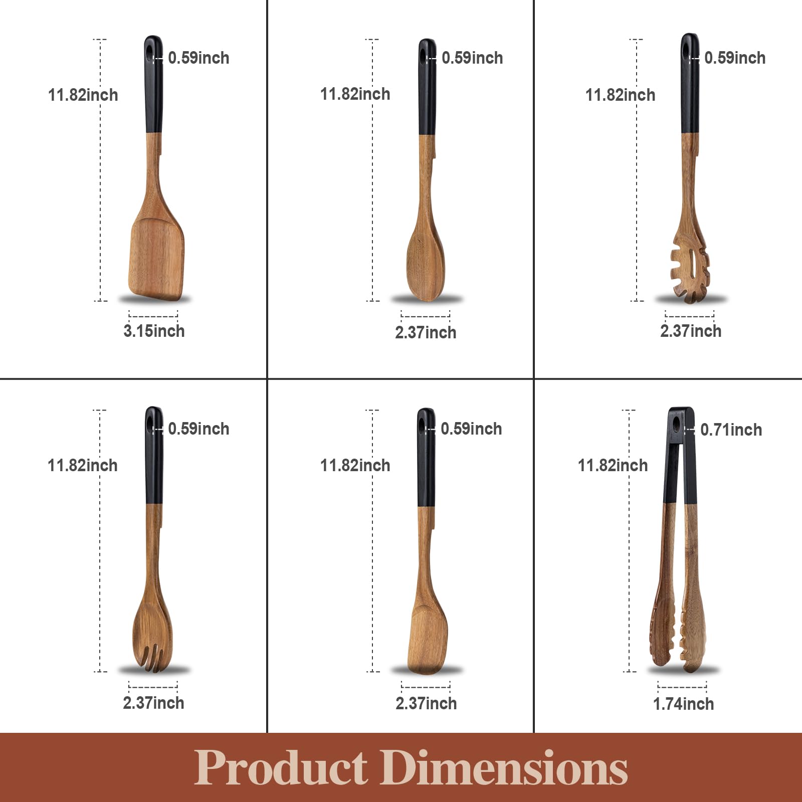 ROSOS wooden utensils notch design emphasizes secure resting on cookware