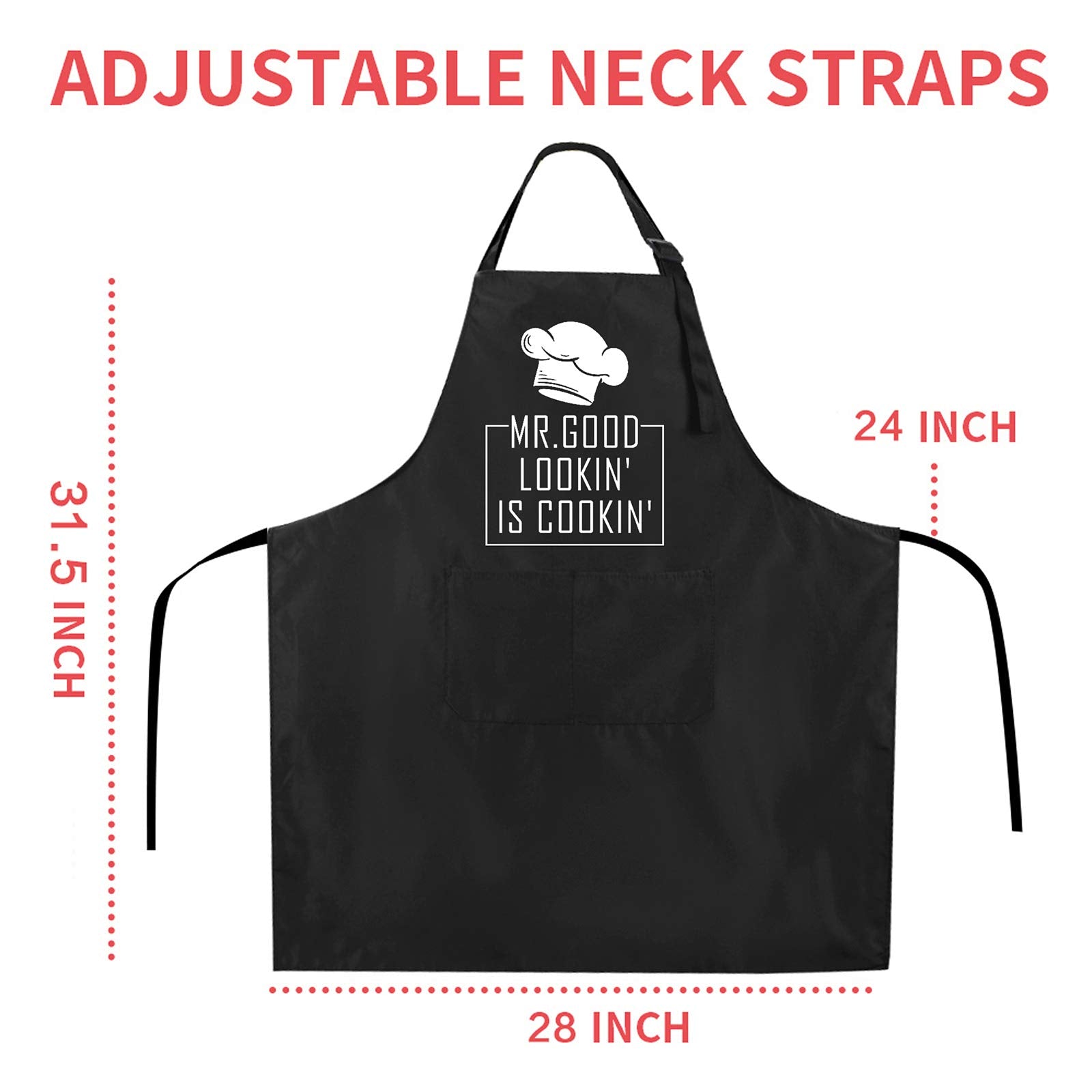 Rosoz apron with two large pockets for phone, spices, and tools