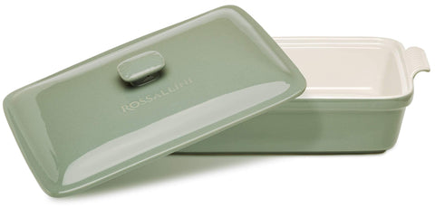 ROSSALLINI casserole dish in oven-to-table setup showcasing versatile heat range