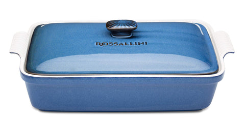 ROSSALLINI stoneware casserole dish with lid for elegant oven-to-table service.