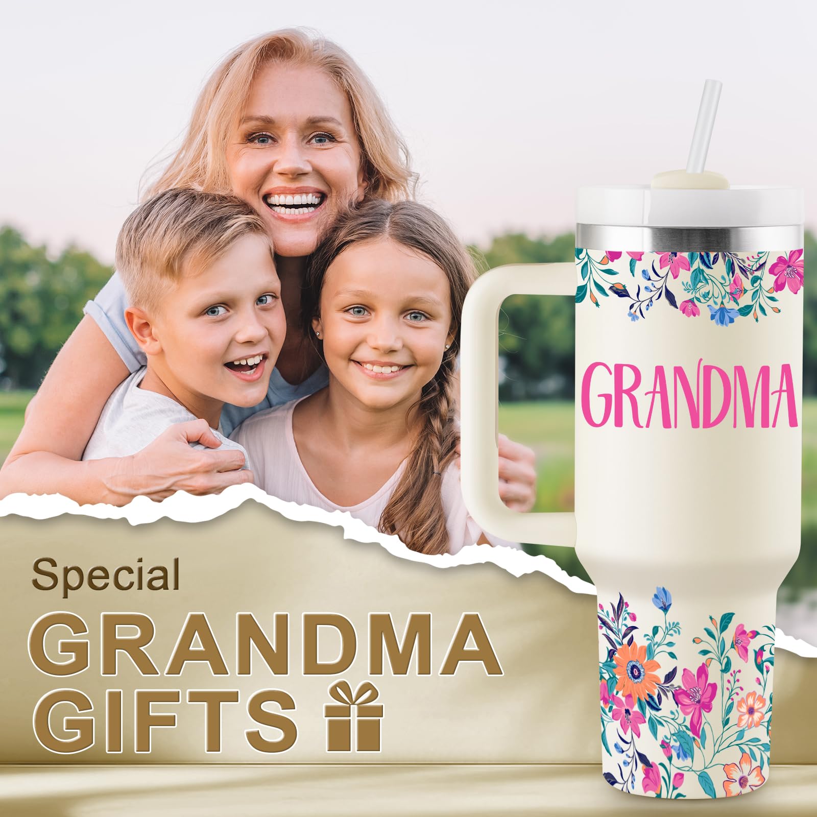 ROSTANTEN ergonomic handle tumbler for easy carrying during daily use