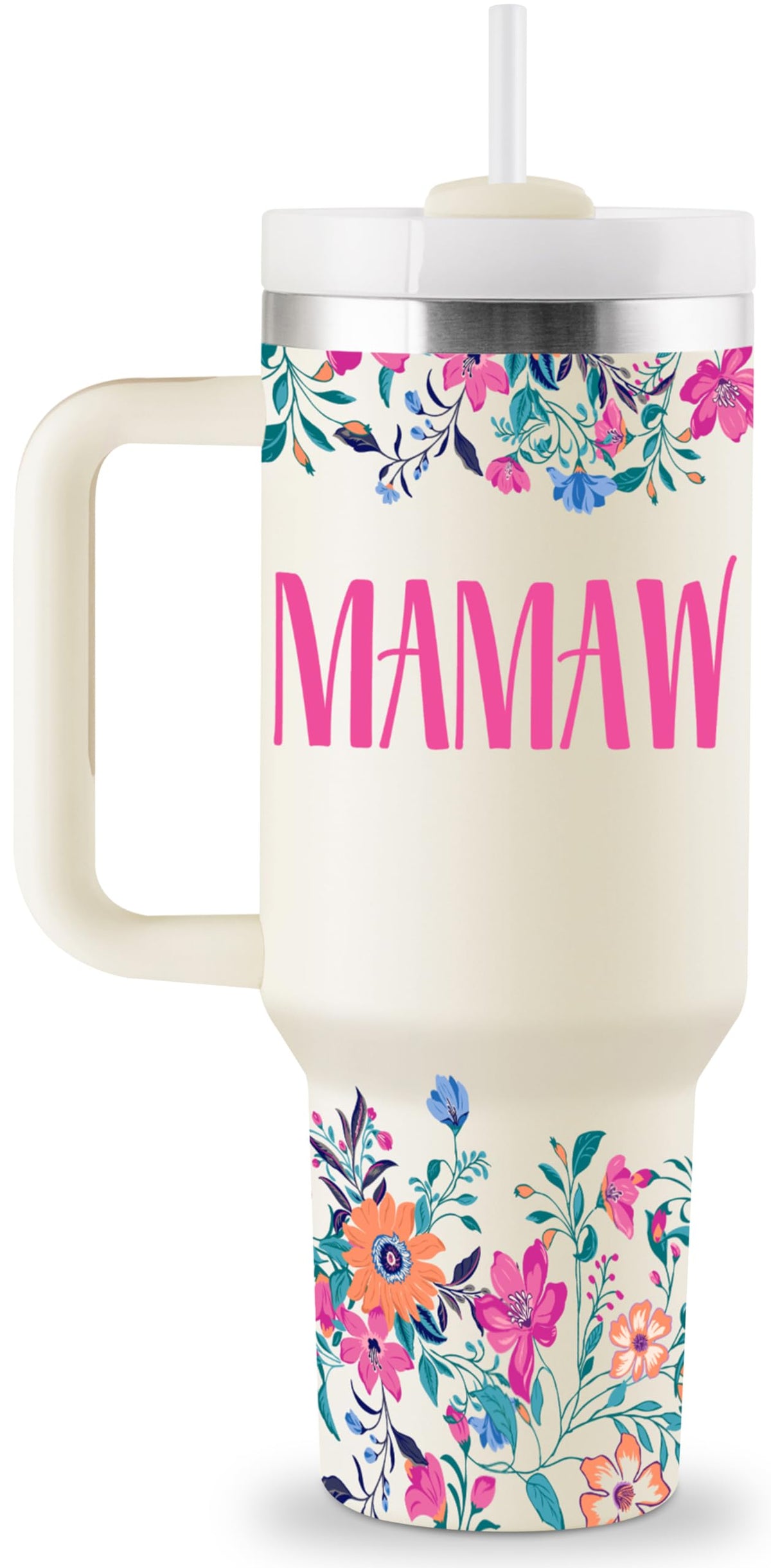 ROSTANTEN Mamaw tumbler lid helps prevent spills during travel.