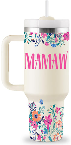 ROSTANTEN Mamaw tumbler lid helps prevent spills during travel.