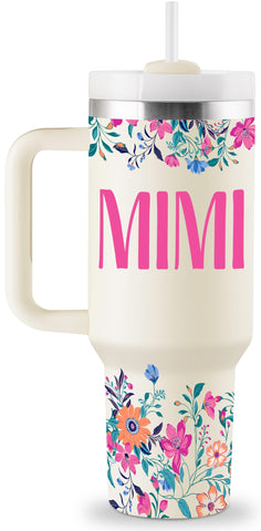 ROSTANTEN Mimi 40oz insulated tumbler with lid and straw for on-the-go refreshment