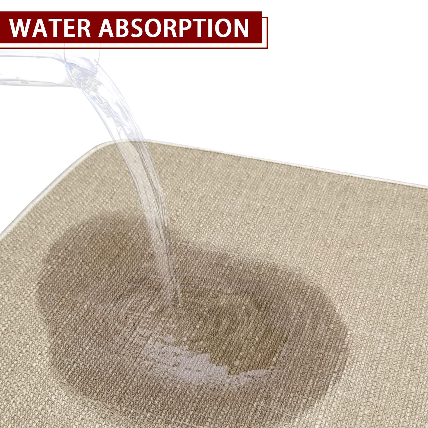 Roszwtit linen surface resists moisture and dust for tidy kitchen spaces.