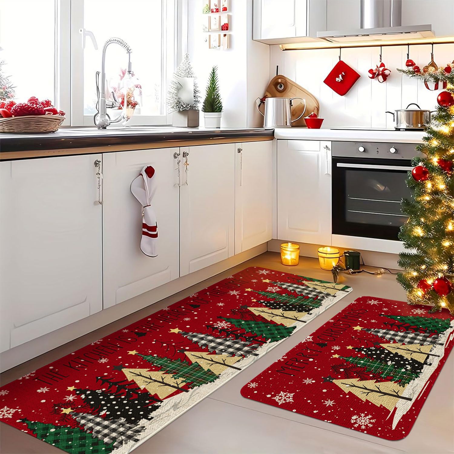Roszwtit festive decor for kitchens, decks, porches, and entryways.