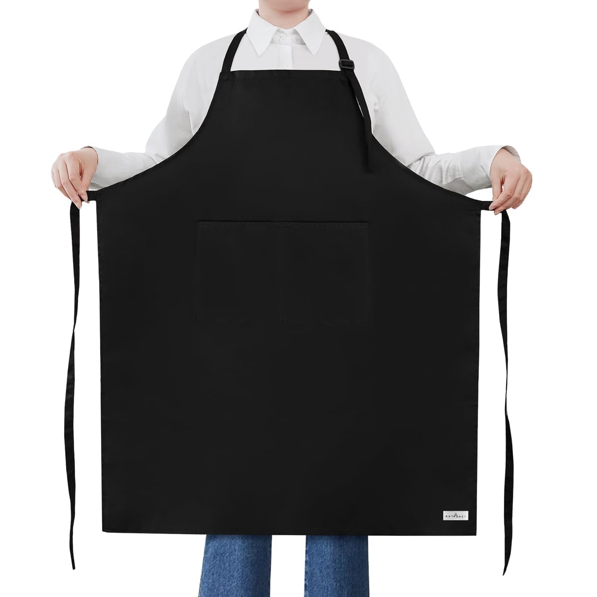 ROTANET extra large apron front view provides full coverage for cooks