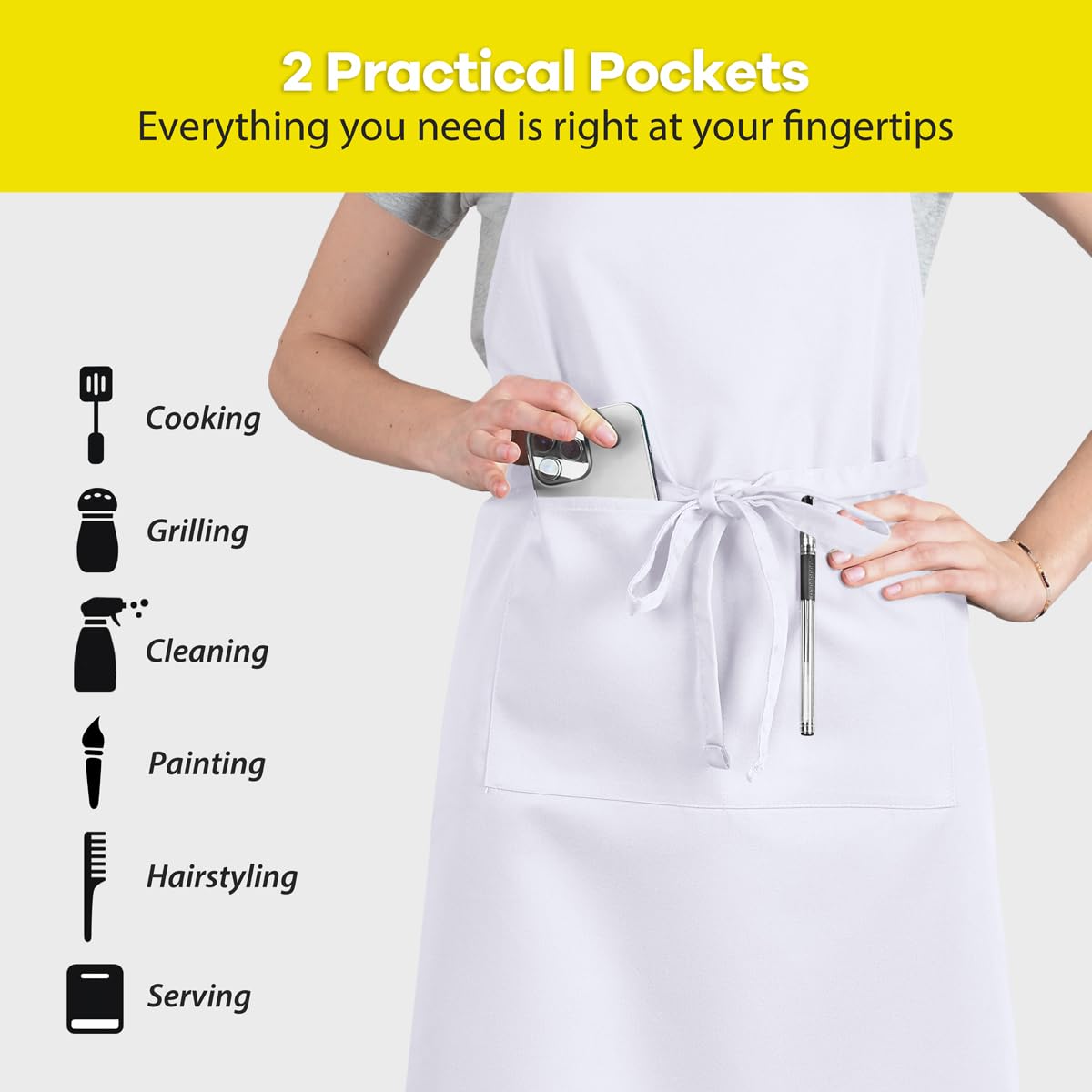 ROTANET two pocket design keeps utensils and tools handy