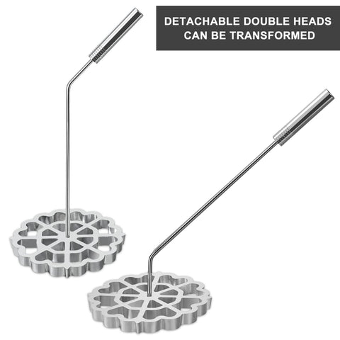 Rotel bunuelos mold with long handle for comfortable control.