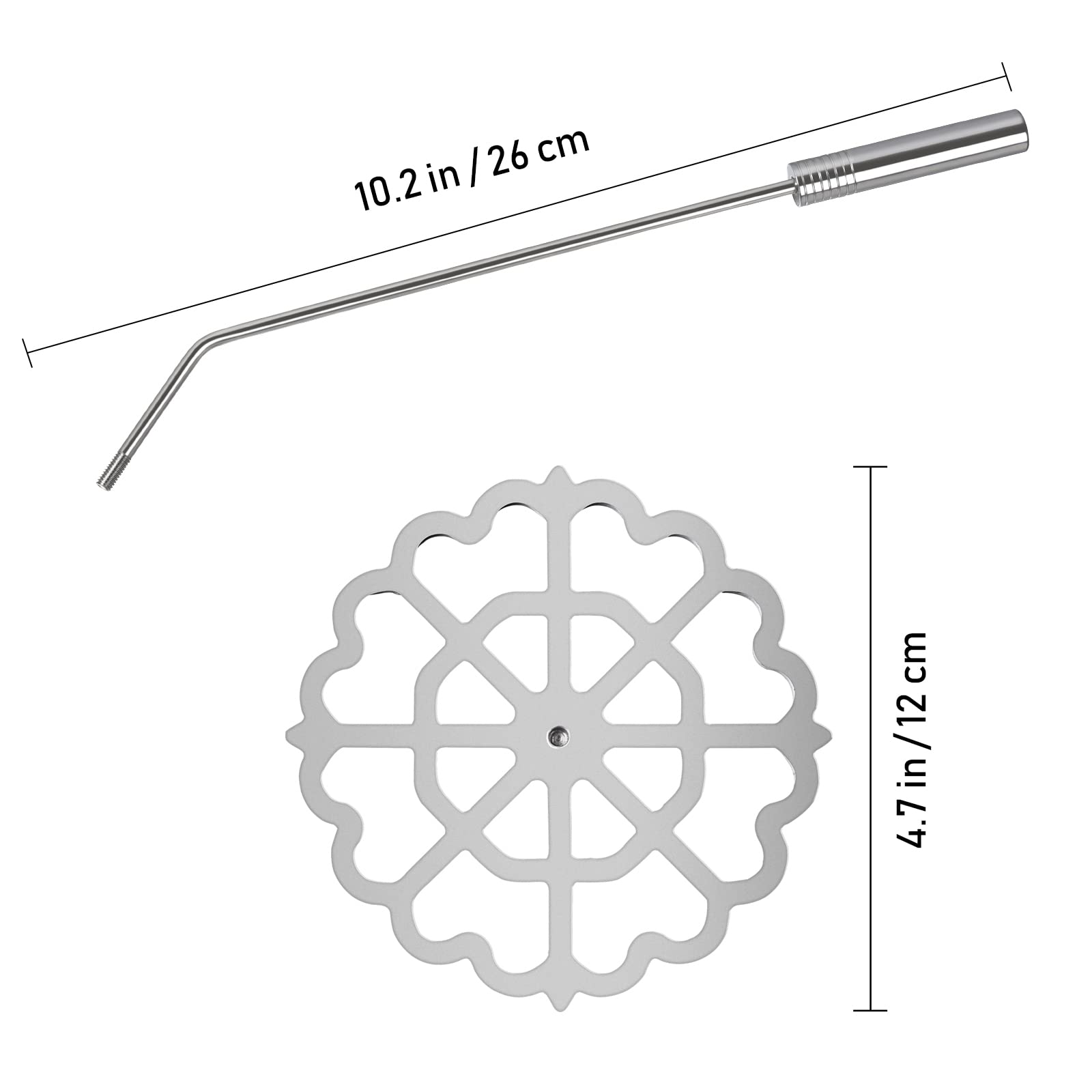 Rotel rosette timbale iron in aluminum for authentic pastries.
