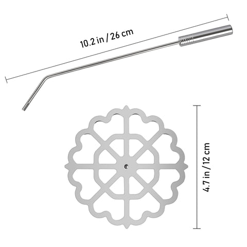 Rotel rosette timbale iron in aluminum for authentic pastries.