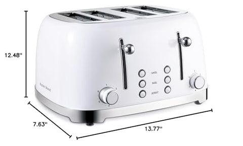 Roter Mond extra-wide-slot toaster handles waffles and muffins with ease.
