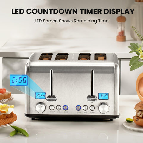 Roter Mond Countdown Toaster bagel function in action
