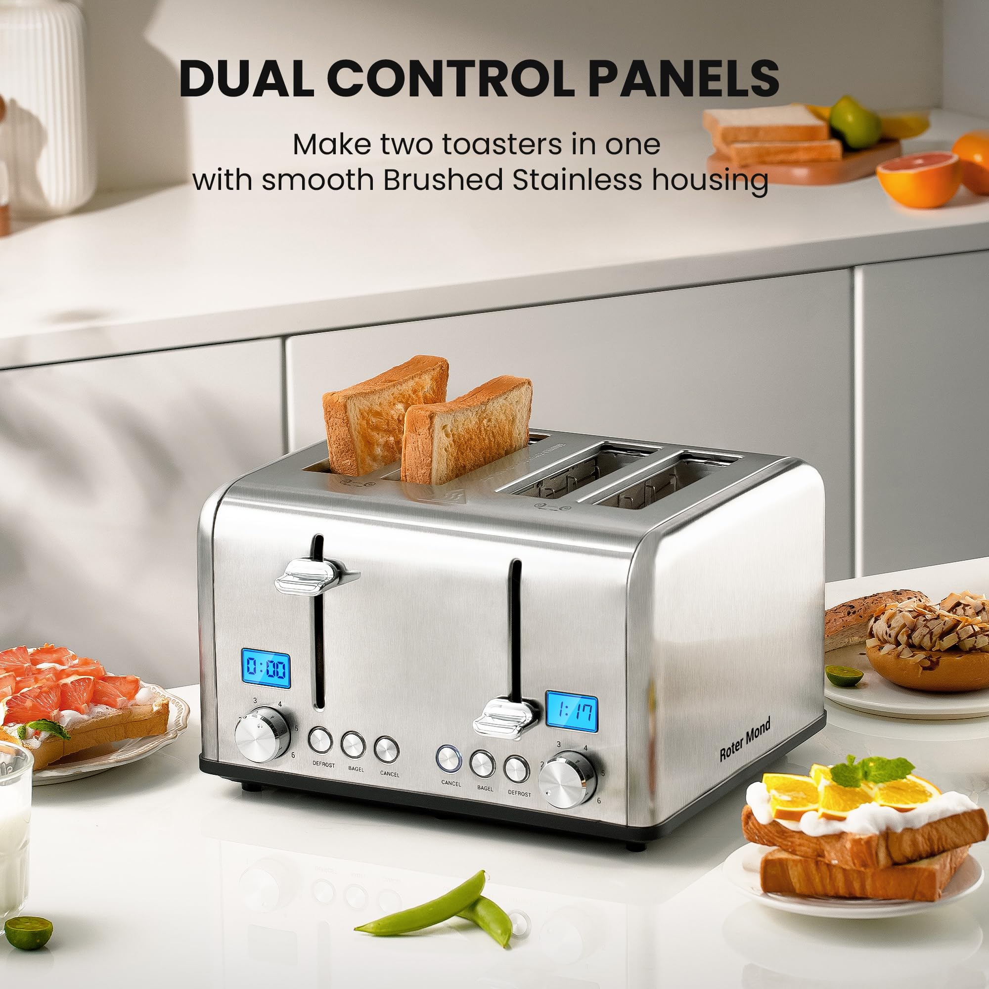 Roter Mond Countdown Toaster defrost setting for frozen slices