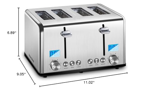 Roter Mond Countdown Toaster dual slots for simultaneous toasting