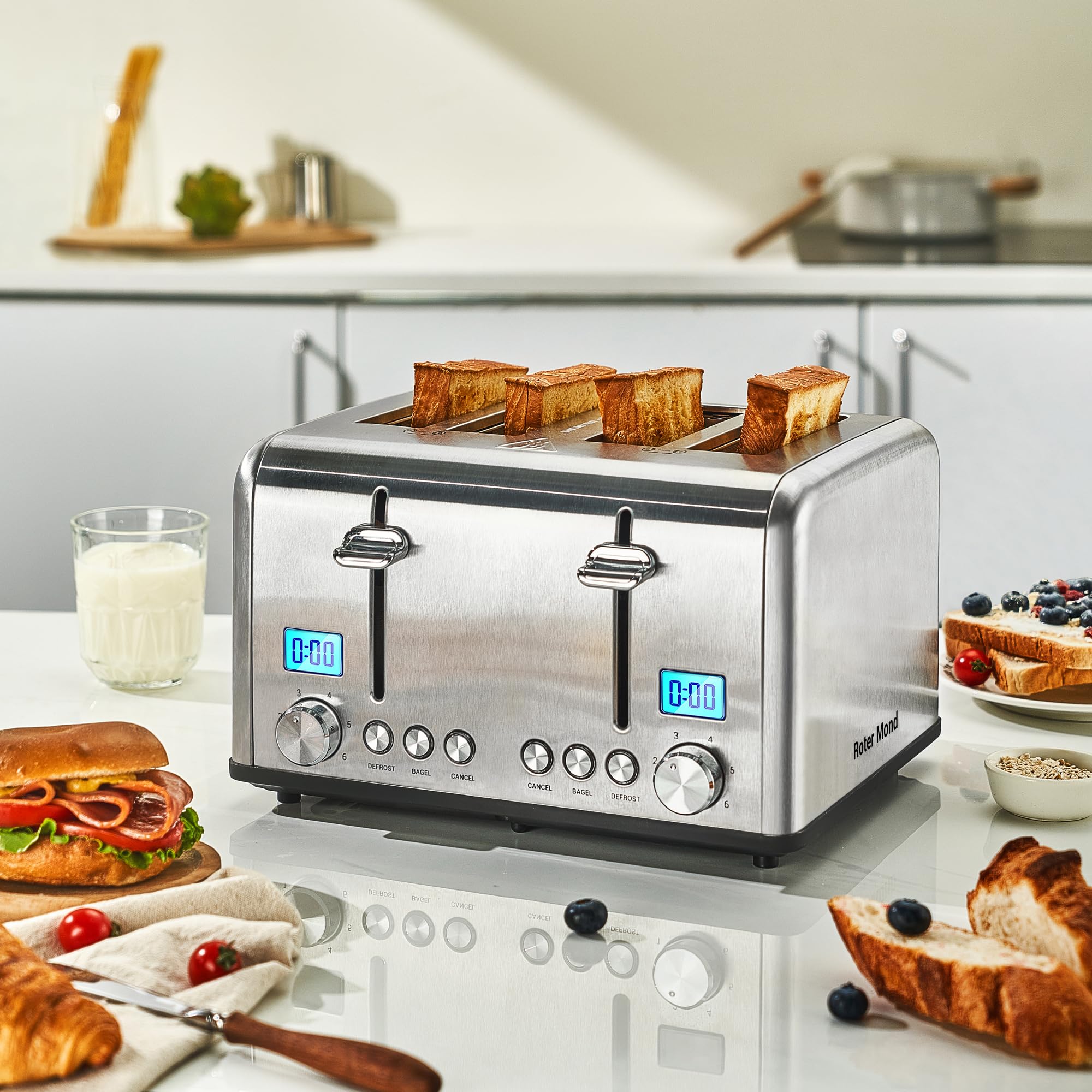 Roter Mond Countdown Toaster LED timer display showing countdown
