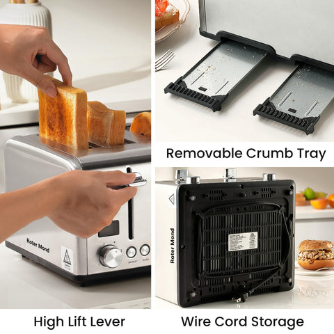 Roter Mond Countdown Toaster stainless steel body resists rust