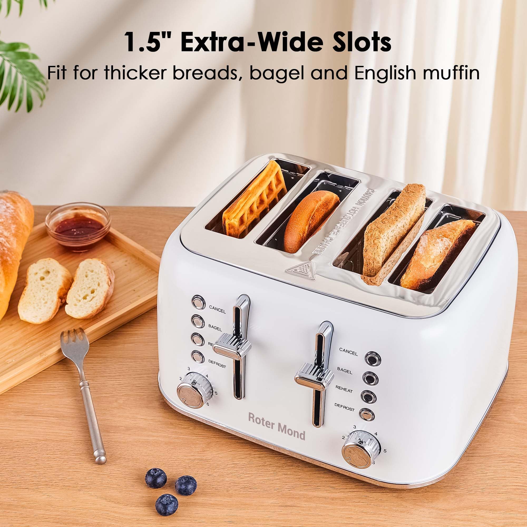 Roter Mond dual independent control panels allow separate settings for two slices.