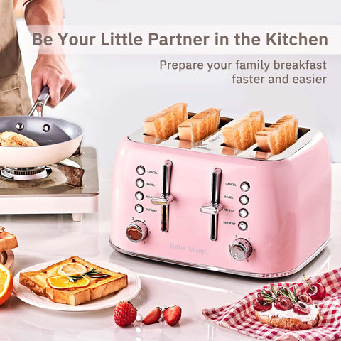 Roter Mond bagel-ready toaster handles thick bagels with ease.