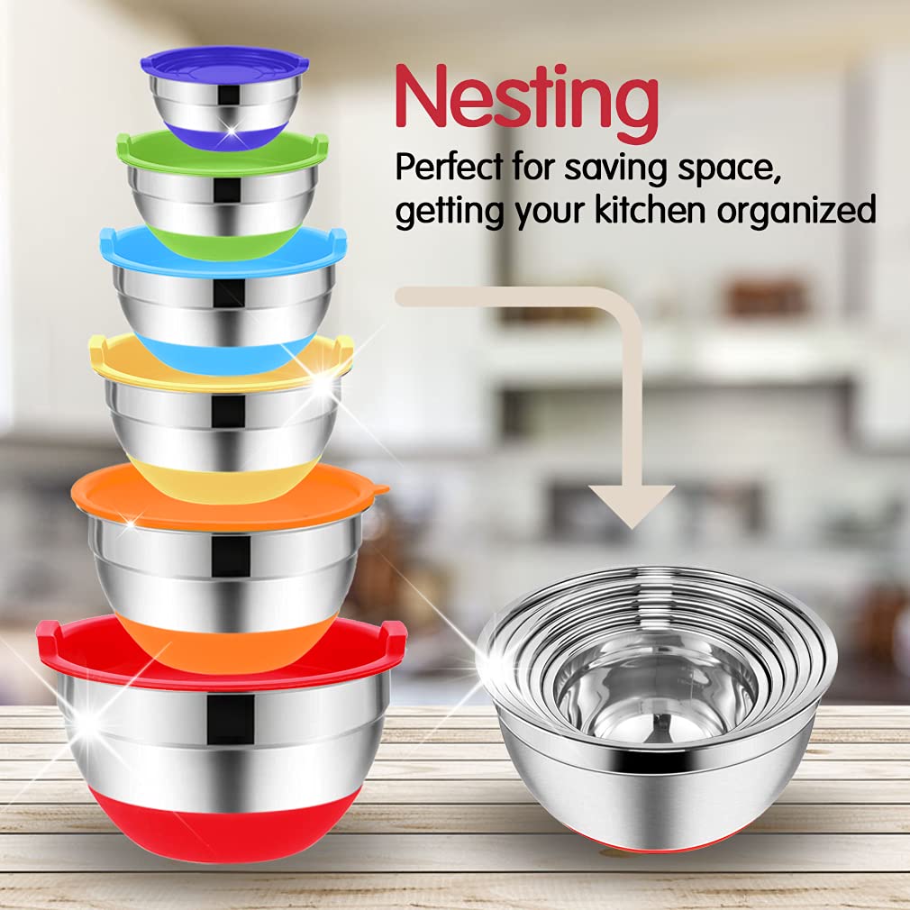 Rottay 3qt nesting bowls save space in your kitchen.