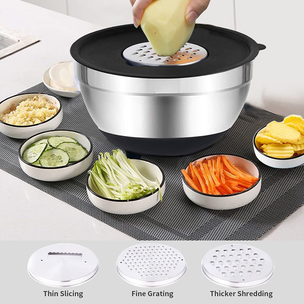 Rottay 4QT bowl lid with removable center for built-in graters.