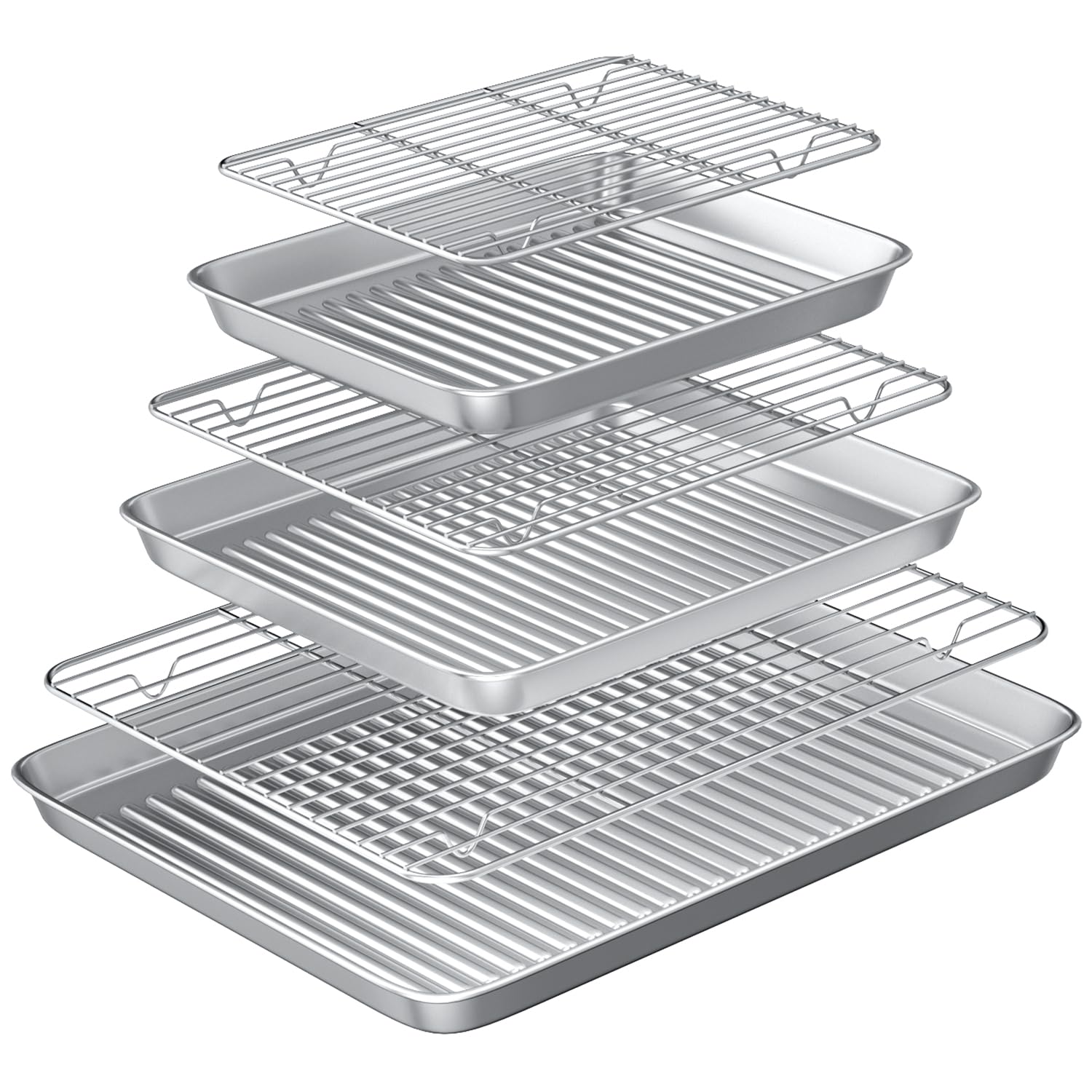 Rottay baking sheet with wire rack set promotes even airflow for crisp, even-baking results.