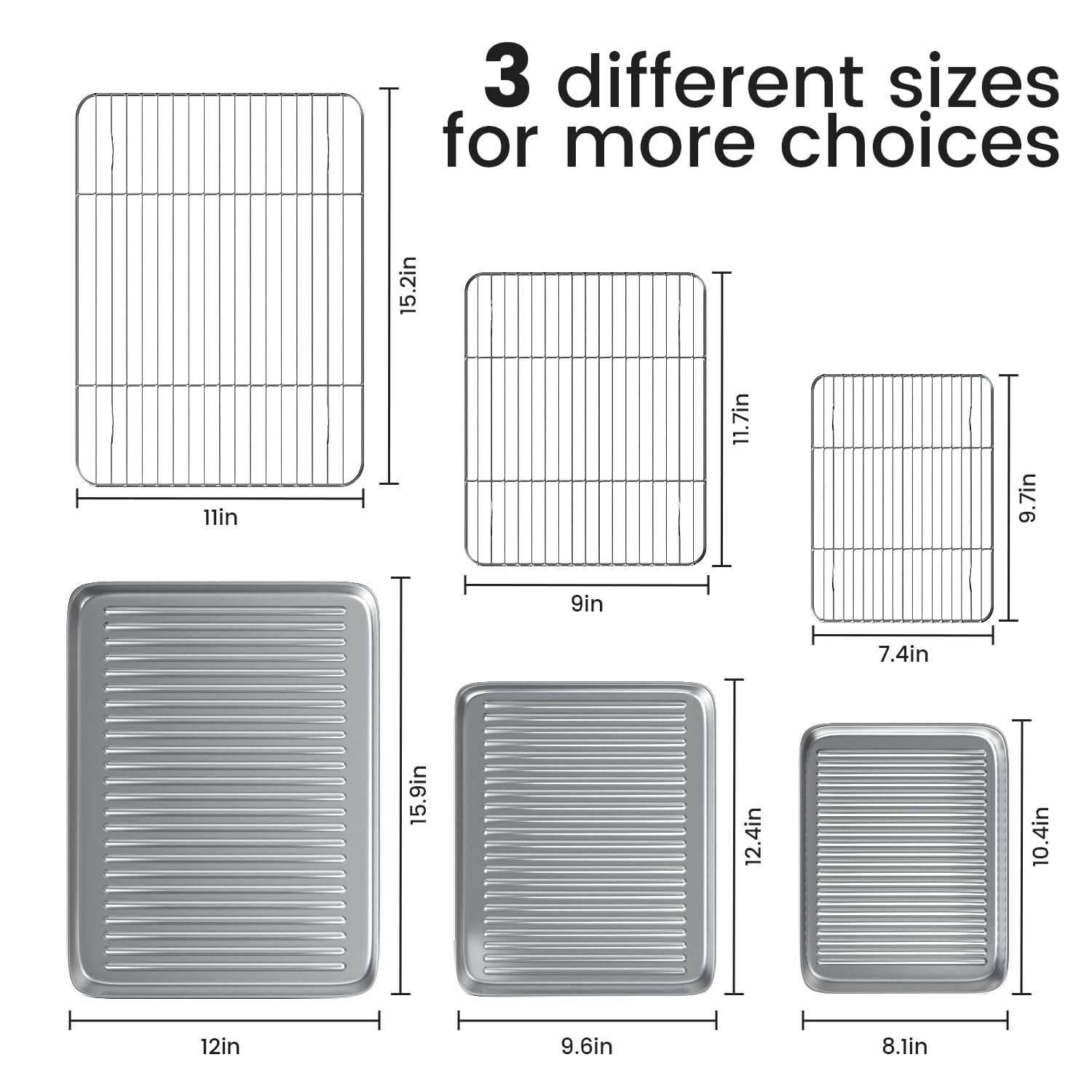Rottay corrugated bottom sheet enhances stability and reduces sticking.