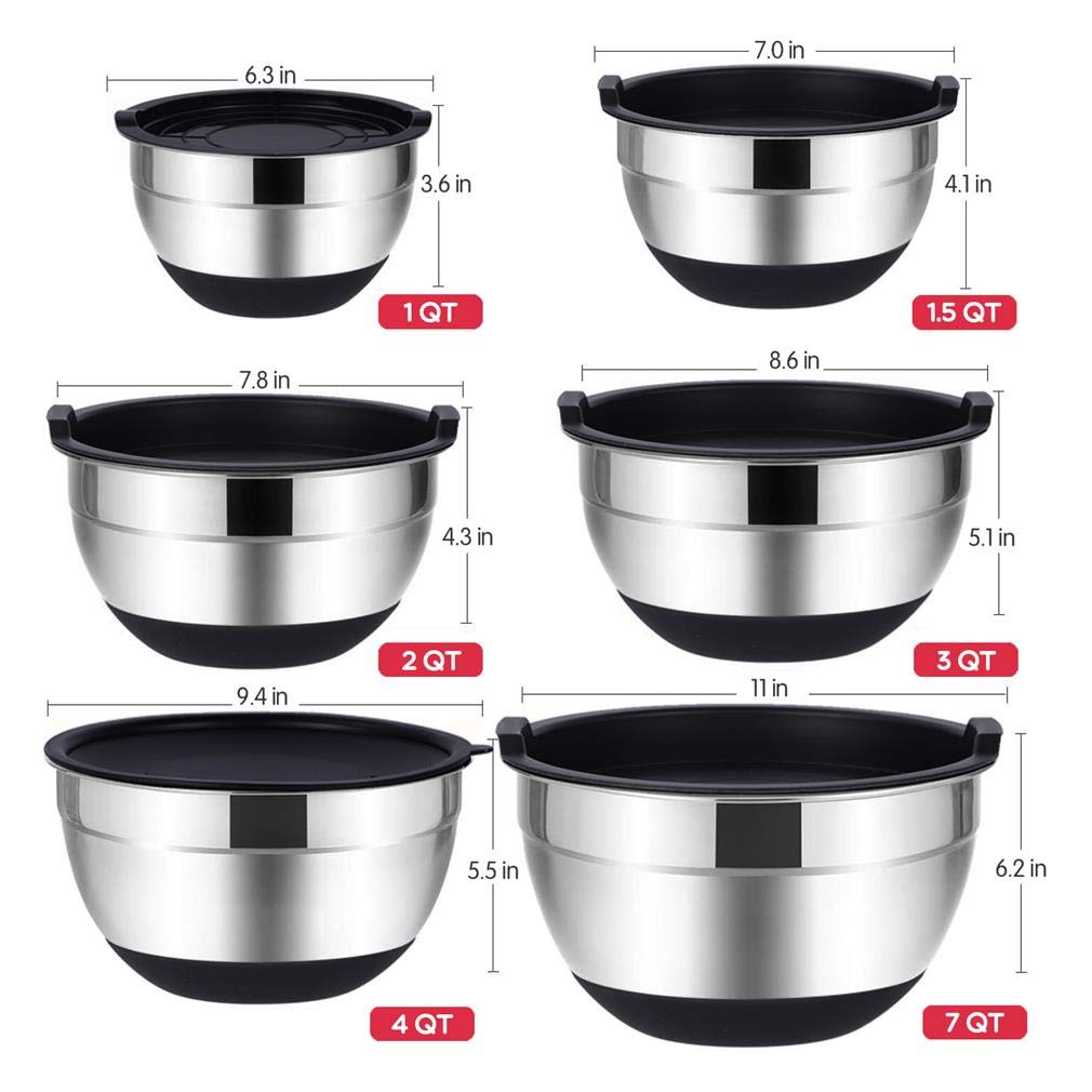 Rottay bowls suitable for mixing, tossing, kneading, and marinating.
