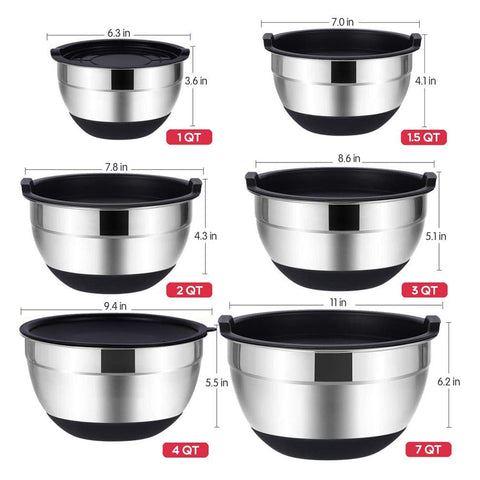 Rottay bowls suitable for mixing, tossing, kneading, and marinating.