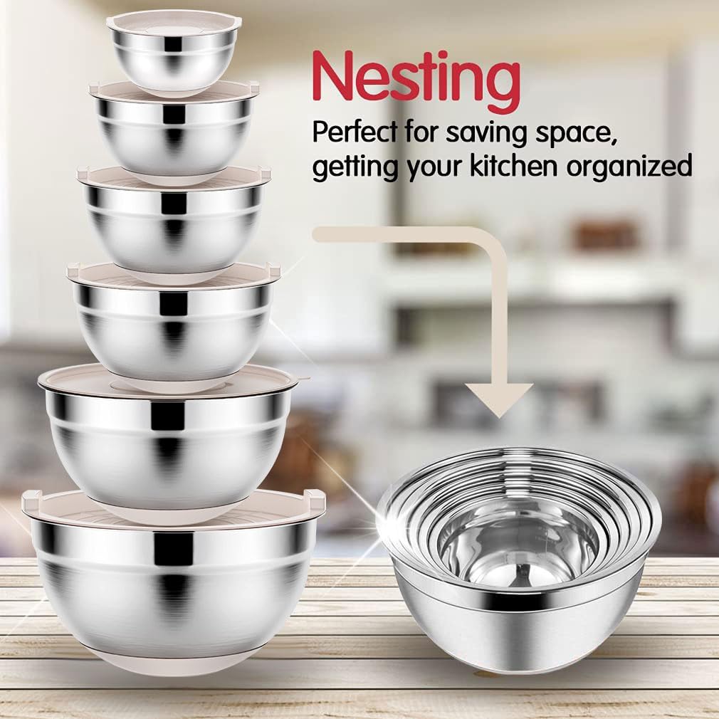 Rottay bowls with non-slip bottoms stay steady during mixing.