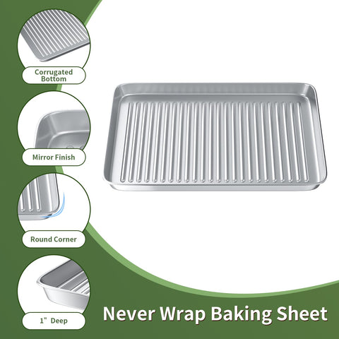 Rottay heavy-duty pan features rolled edges for strength and easy handling.